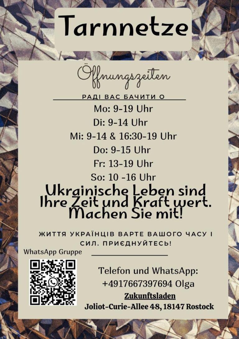 Tarnnetze für unsere Verteidiger: Ehrenamtliche Initiative in Rostock