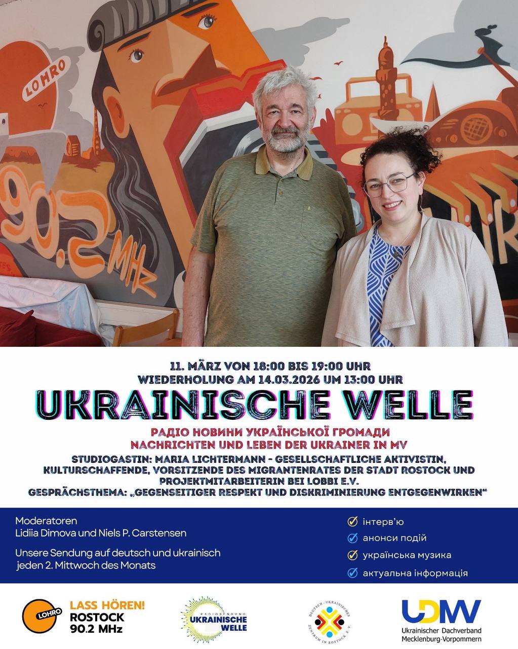 Ukrainische Welle auf Radio LOHRO: Sendung am 11. März